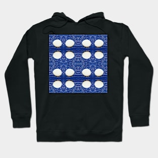 White stones on blue background Hoodie